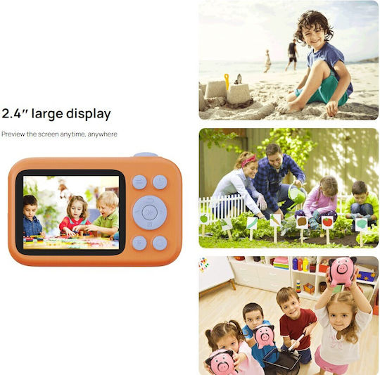 SJCAM Funcam Plus 64GB Action Camera Full HD (1080p) Underwater Standard with 2.4" Screen and Wi-Fi Orange