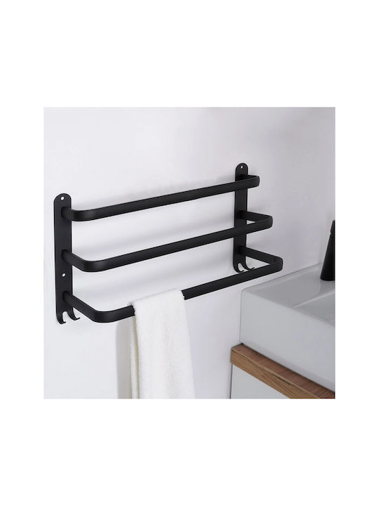 Vilde Rack de Baie Simplă De Perete ​40x40cm Negru