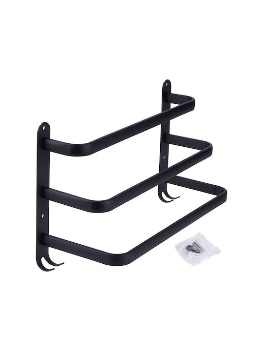 Vilde Rack de Baie Simplă De Perete ​40x40cm Negru