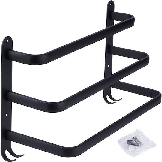 Vilde Single Wall-Mounted Bathroom Shelf Unit ​40x40cm Black