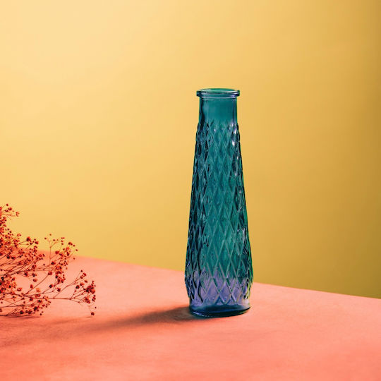 Homla Διακοσμητικό Βάζο Glas Archie Blau 6.5x22cm 1Stück