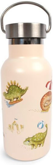 Filibabba Kids Water Bottle Thermos Dinosaur Stainless Steel with Screw Cap Non Spill 350ml