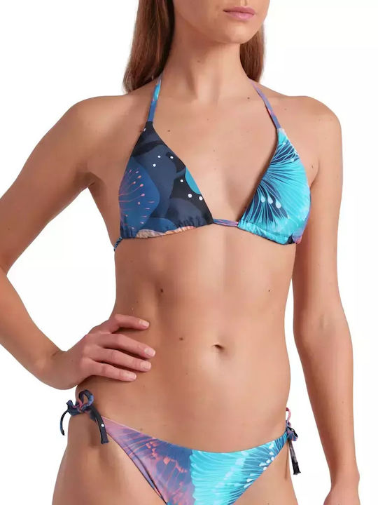 Set Bikini Τριγωνάκι με Αφαιρούμενη Ενίσχυση Μπλε