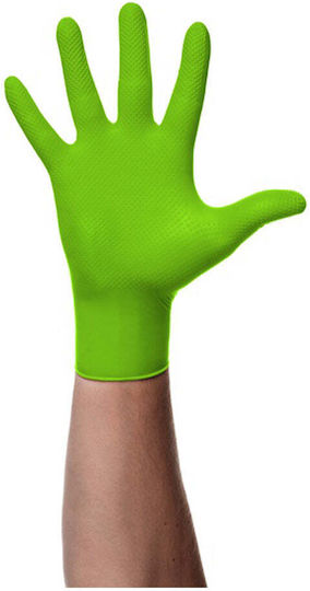 3D нитрилови ръкавици Gogrip зелени размер M 50 бр