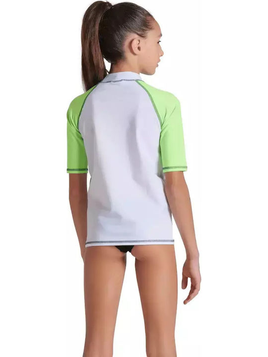 Arena Kinder Badeanzug Rashguard Weiß