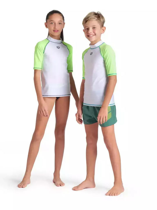 Arena Kinder Badeanzug Rashguard Weiß
