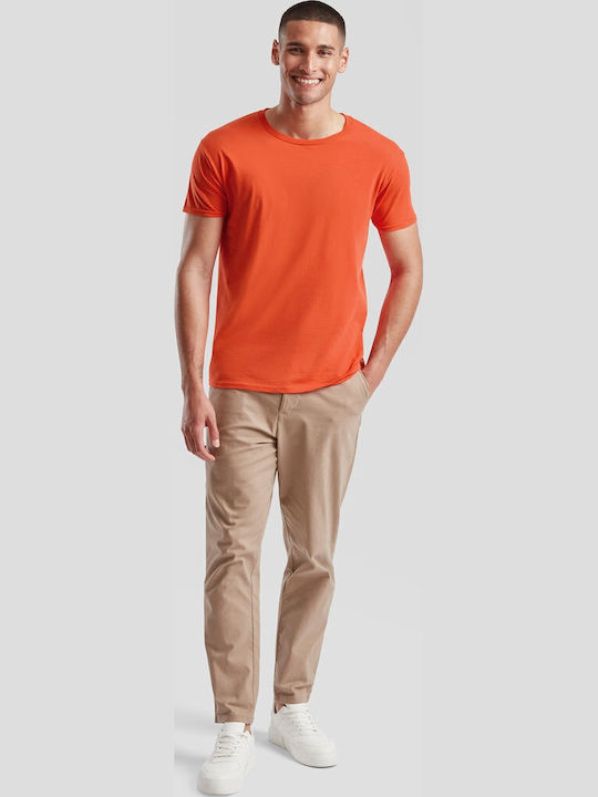 Fruit of the Loom Iconic Ανδρικό Διαφημιστικό T-shirt Κοντομάνικο Flame