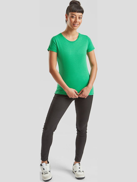 Fruit of the Loom Γυναικείο Διαφημιστικό T-shirt Κοντομάνικο Heather Green