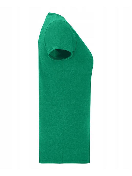 Fruit of the Loom Γυναικείο Διαφημιστικό T-shirt Κοντομάνικο Heather Green