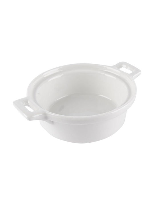 Excellent Houseware Στρογγυλό Πυρίμαχο Σκεύος για Σουφλέ από Πορσελάνη 13x10x4cm 3τμχ