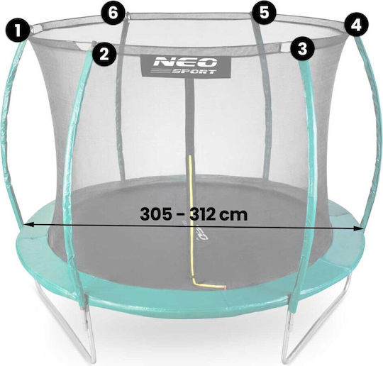 Neo-sport Neosport 312 Cm 10ft Trampoline Inner Net