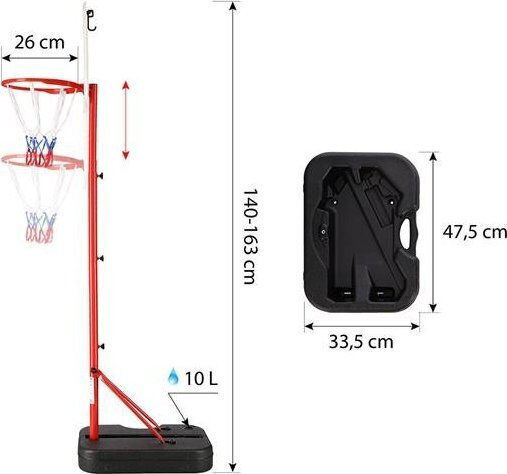 Nils Adjustable Baskelball Hoop with Stand