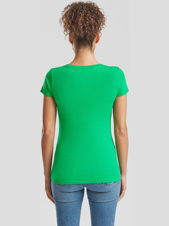 Fruit of the Loom Ladies Ringspun Premium T Γυναικείο Διαφημιστικό T-shirt Κοντομάνικο σε Χρώμα