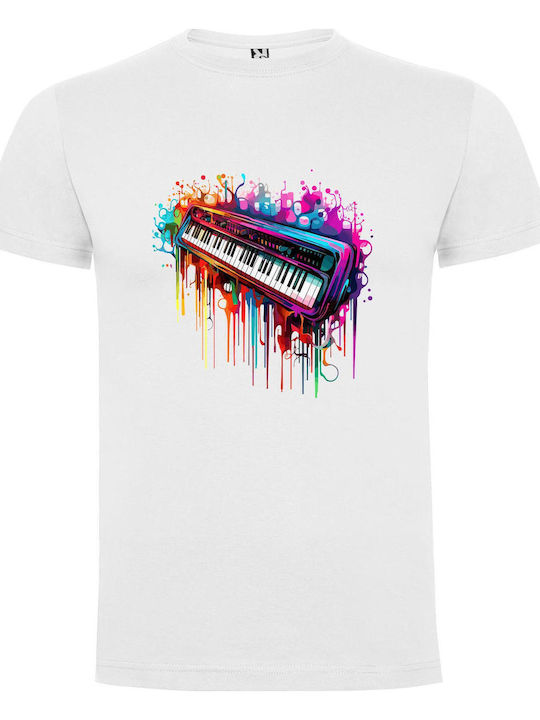 Colorful Abstract Piano Printed Blouse