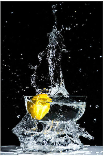 Painting Lemon Splash In Glass Bowl 70x100