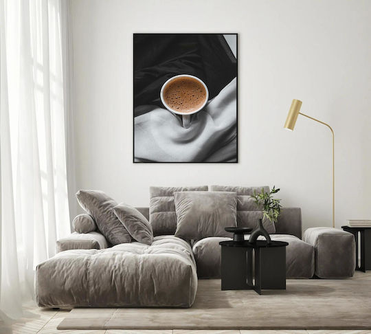 Gemälde Tasse Kaffee auf Stoff 100x150