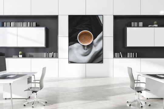 Gemälde Tasse Kaffee auf Stoff 100x150