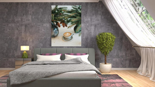 Tablou Copaci de Pin și Ceașcă de Cafea 100x150 Tablou Copaci de Pin și Ceașcă de Cafea 100x150