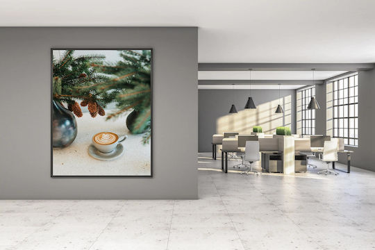 Tablou Copaci de Pin și Ceașcă de Cafea 100x150