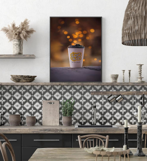 Картина с кафена чаша на фона на боке "Metro Café" 100x150