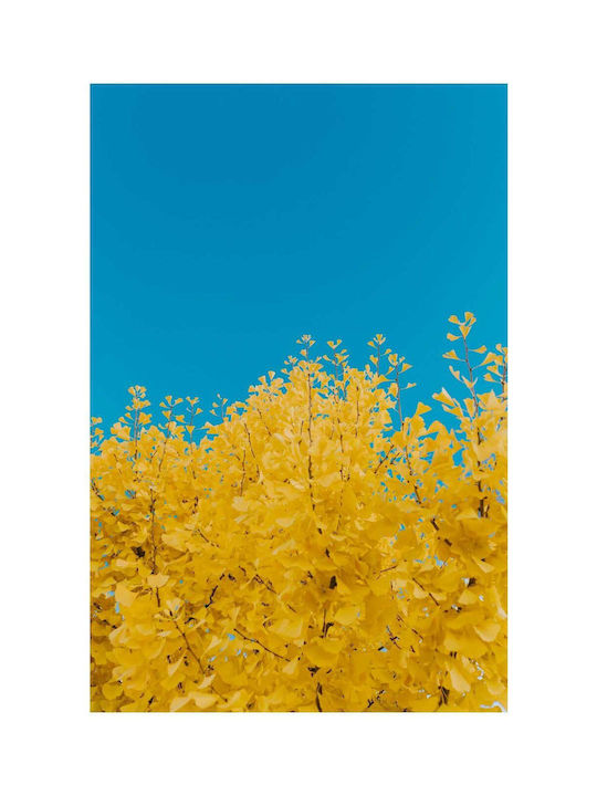 Painting Golden Tree Blue Sky 80x120
