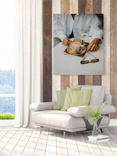 Elegantes Kaffeeglas-Arrangement Gemälde 80x120
