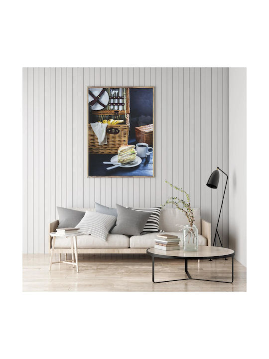 Tablou Coș de Picnic Sandviș Cafea 100x150