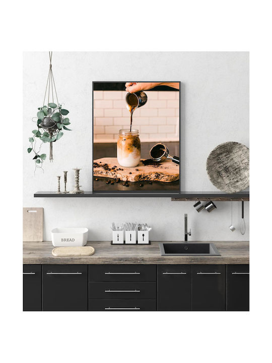 Pouring Coffee Into Glass Jar Painting 80x120
