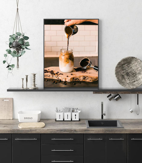 Pouring Coffee Into Glass Jar Painting 80x120