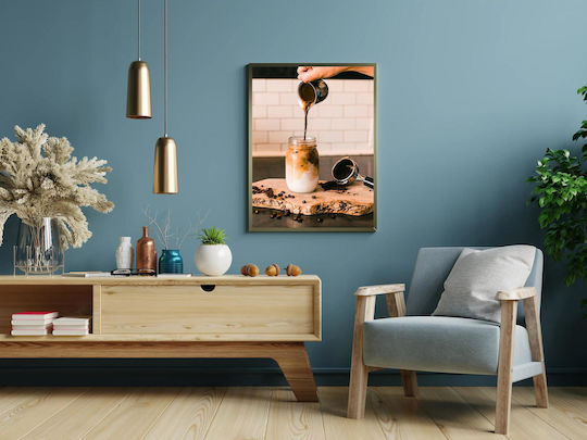 Pouring Coffee Into Glass Jar Painting 80x120
