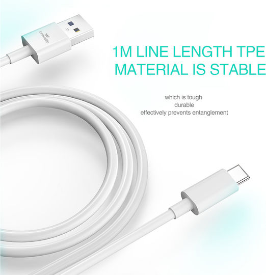 Leewello USB 2.0 Cable USB-C Male - USB-A White 1m SJX-209