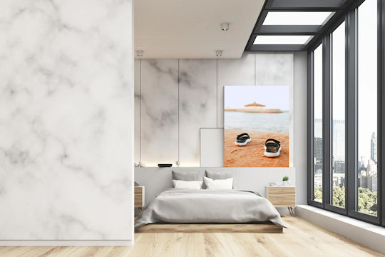 Tabloul Șlapi pe Plajă 100x150 Tabloul Șlapi pe Plajă 100x150