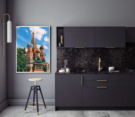 Gemälde Basilius-Kathedrale in Moskau 100x150