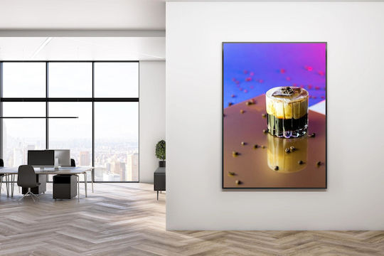 Gemälde Eiskaffee Kaffeebohnen 80x120