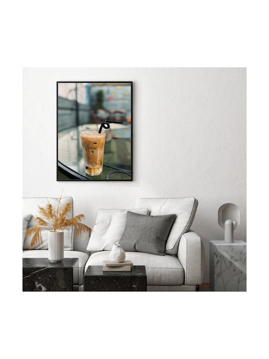 Painting Iced Coffee On Glass Table 100x150