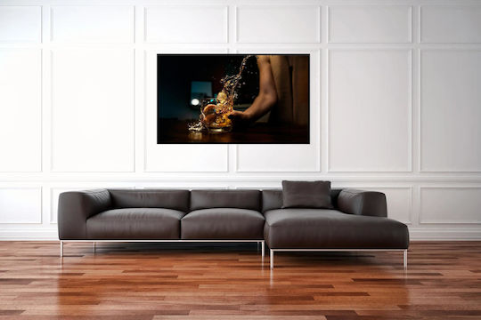 Splashing Whiskey In Glass Painting 100x70