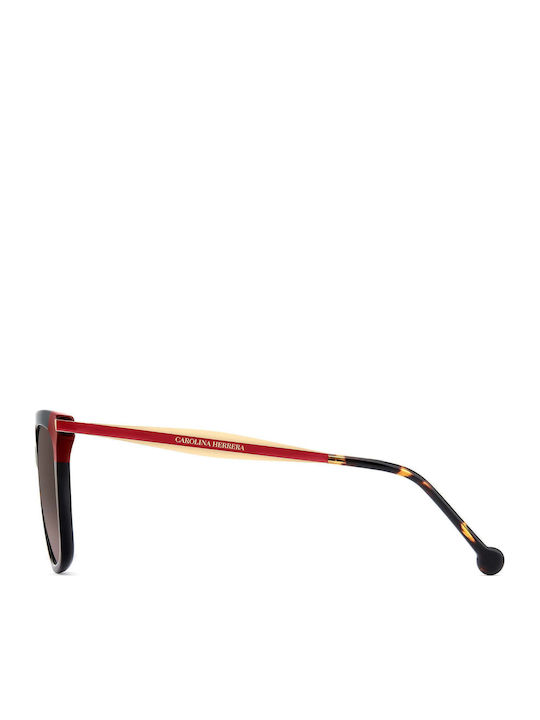 Carolina Herrera Women's Sunglasses with Brown Tartaruga Plastic Frame and Brown Gradient Lens HER 0308/S 086/HA