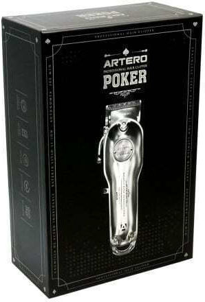 Artero Poker Επαγγελματική Επαναφορτιζόμενη Κουρευτική Μηχανή Ασημί M651