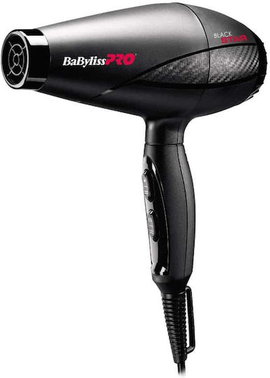 Babyliss PRO Star Ionic 2200W Ionic Επαγγελματικό Πιστολάκι Μαλλιών 2200W Black