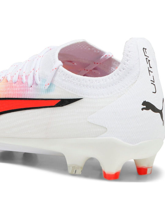 PUMA King Ultimate Ποδοσφαιρικά Παπούτσια με Τάπες Λευκά PUMA King Ultimate Ποδοσφαιρικά Παπούτσια με Τάπες Λευκά