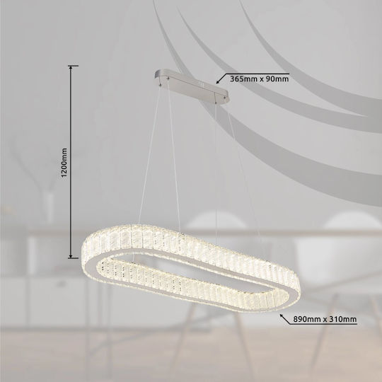 Globo Lighting Κρεμαστό Φωτιστικό Διάφανο
