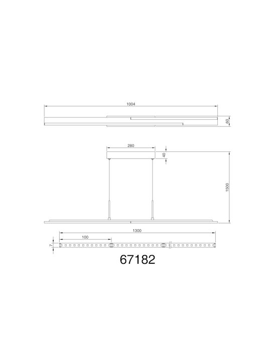 Globo Lighting Κρεμαστό Φωτιστικό Καφέ