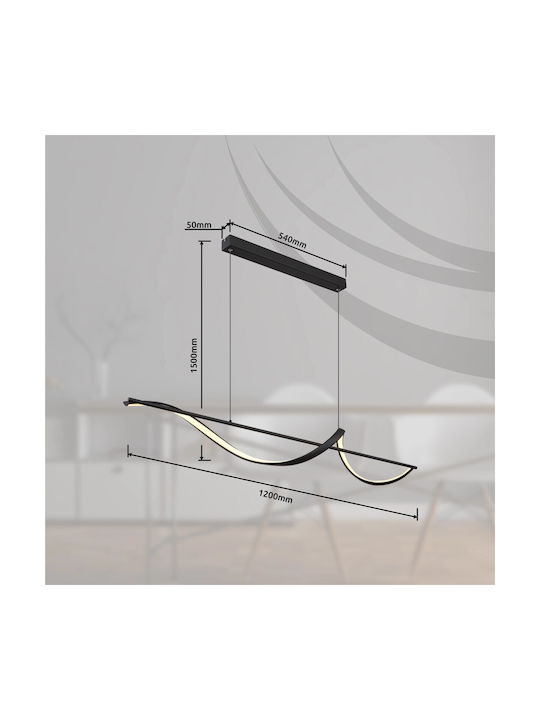 Globo Lighting Κρεμαστό Φωτιστικό Μαύρο