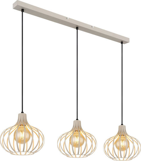 Globo Lighting Beige Ceiling Light with E27 Socket 25x150cm
