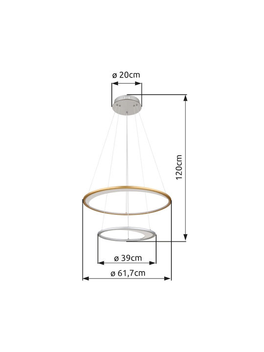 Globo Lighting Κρεμαστό Φωτιστικό Ασημί