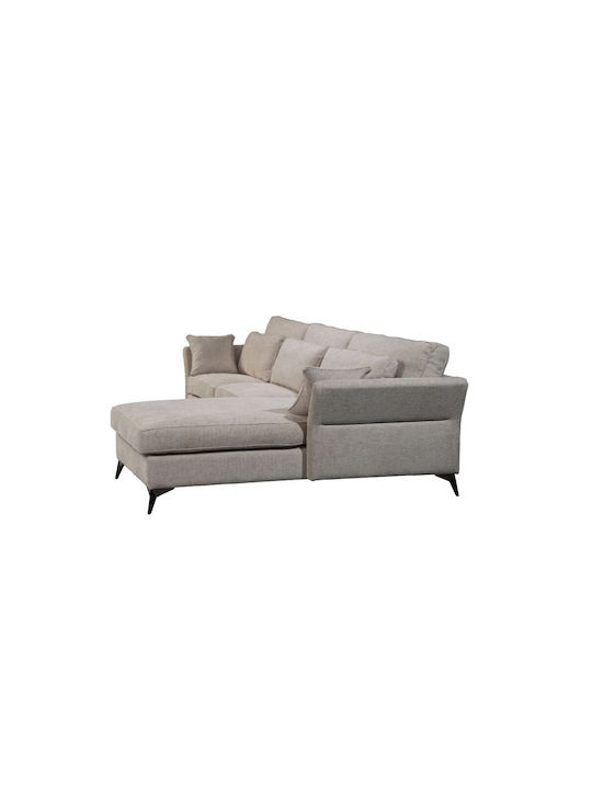 Parfait Γωνιακός Καναπές με Δεξιά Γωνία Beige 307x185x92εκ.
