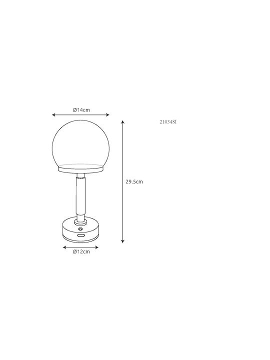 Globo Lighting Dekorative Lampe Silber