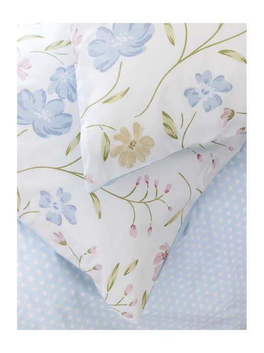 Nima Sheet Sets Single with Elastic 100x200+32cm. Belleza White, Light Blue, Pink 3pcs