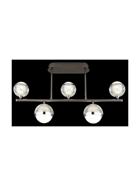 Globo Lighting Ceiling Mount Light 65cm Transparent with Integrated LED and Remote Control