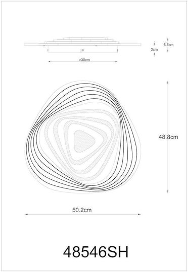 Globo Lighting Jocelyn Πλαφονιέρα Οροφής 50.2εκ. Λευκή